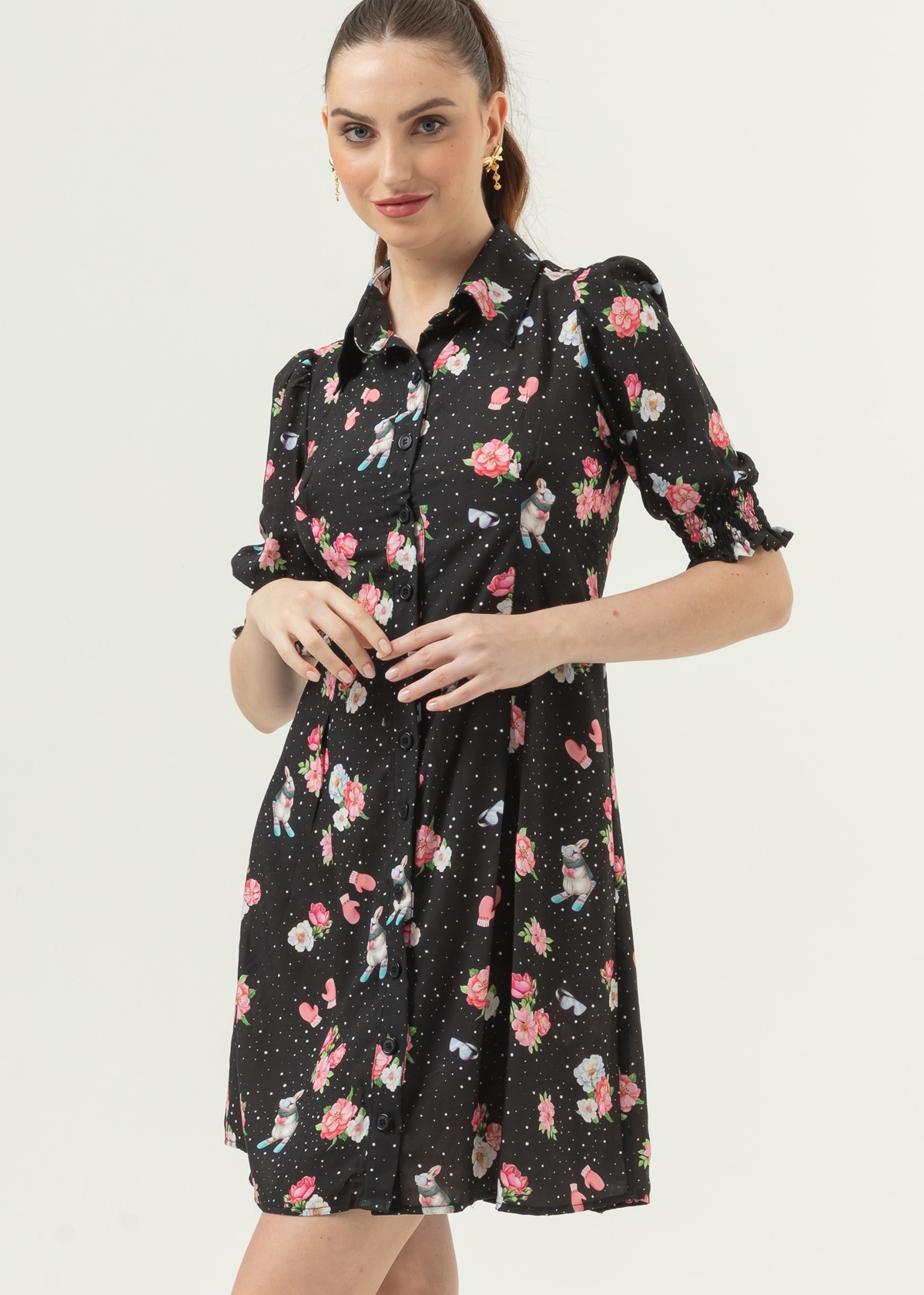 Vestido Curto Passeio na Neve