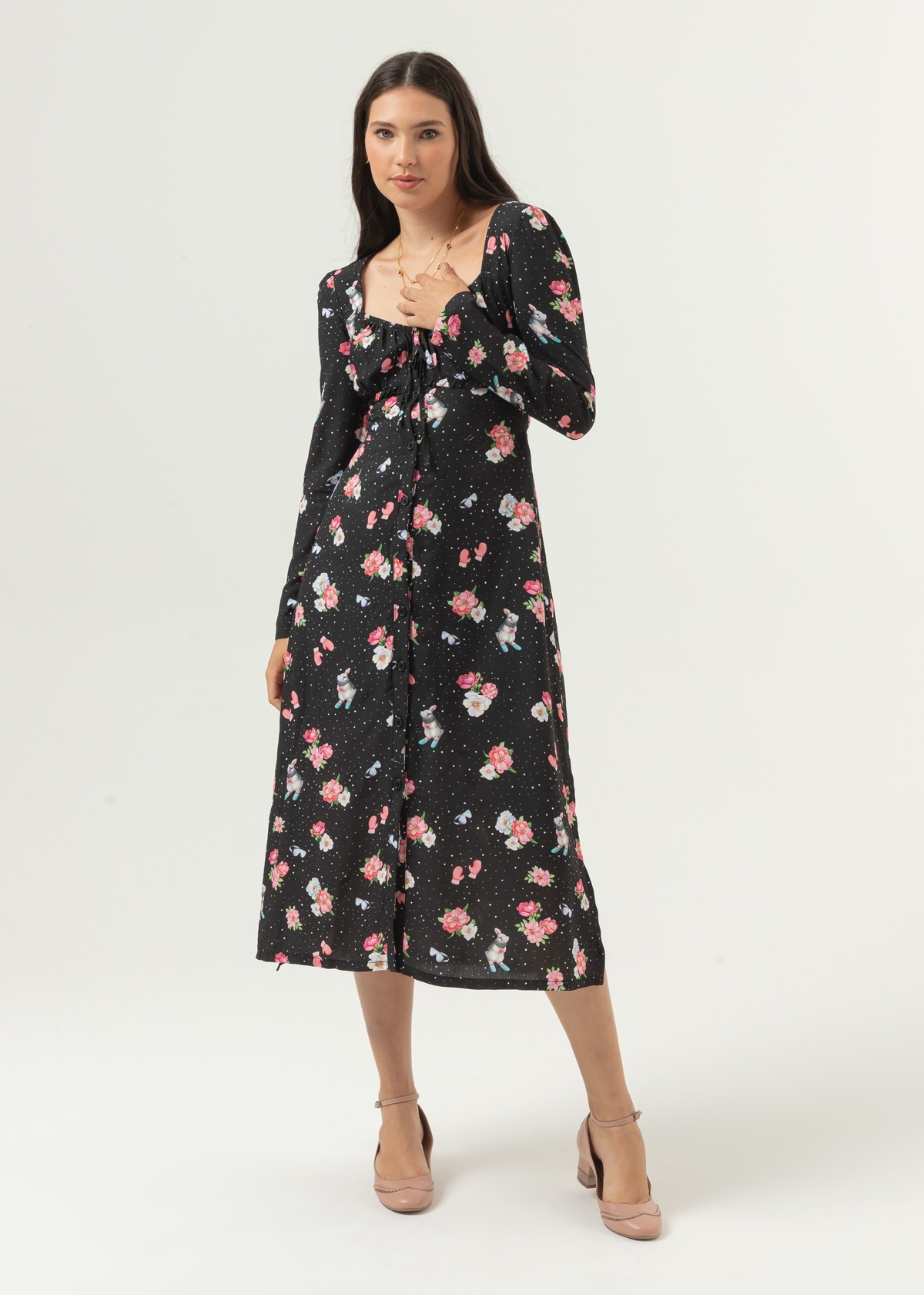 Vestido Midi Passeio na Neve