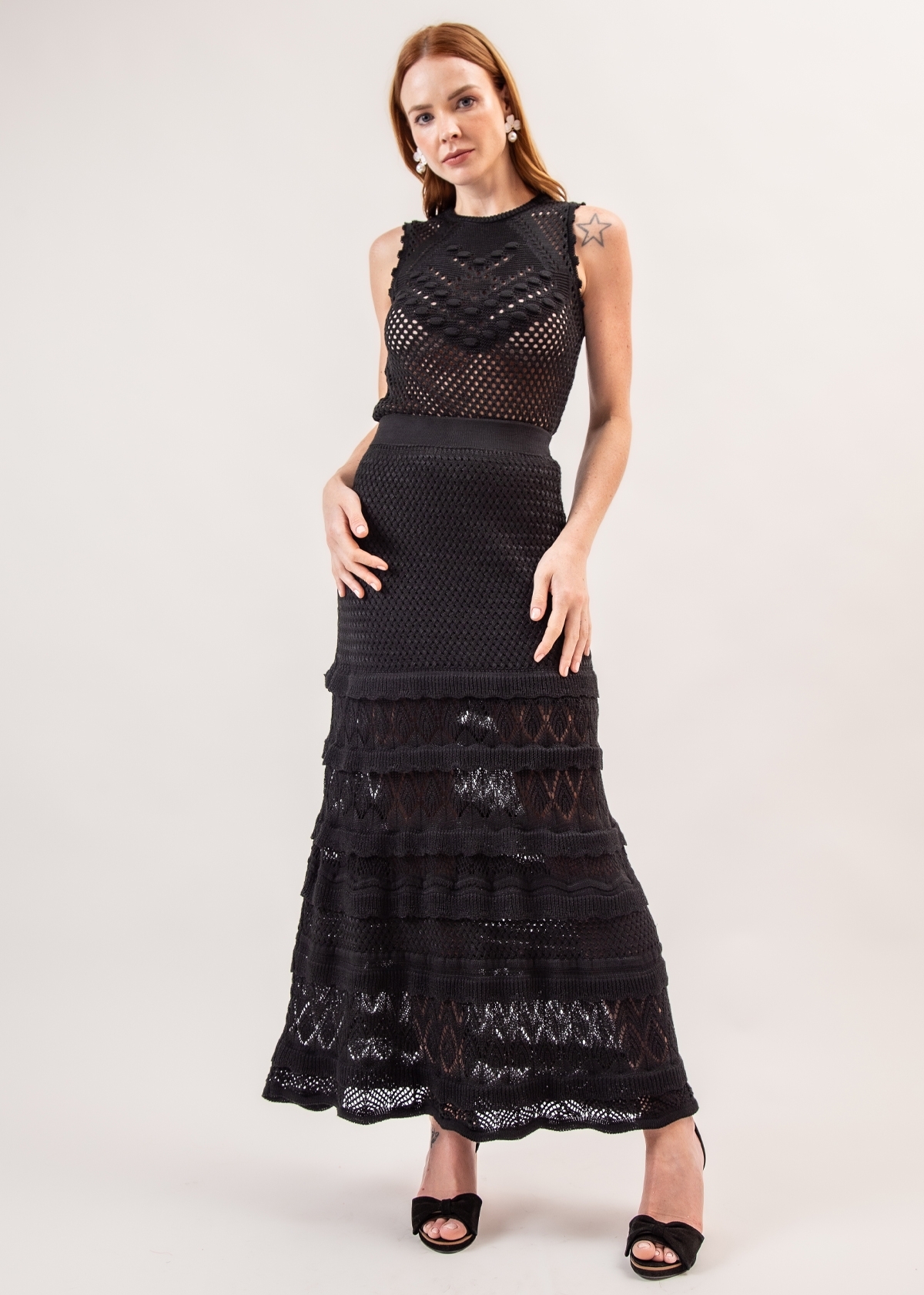 Blusa e Saia Tricot Ah Amar