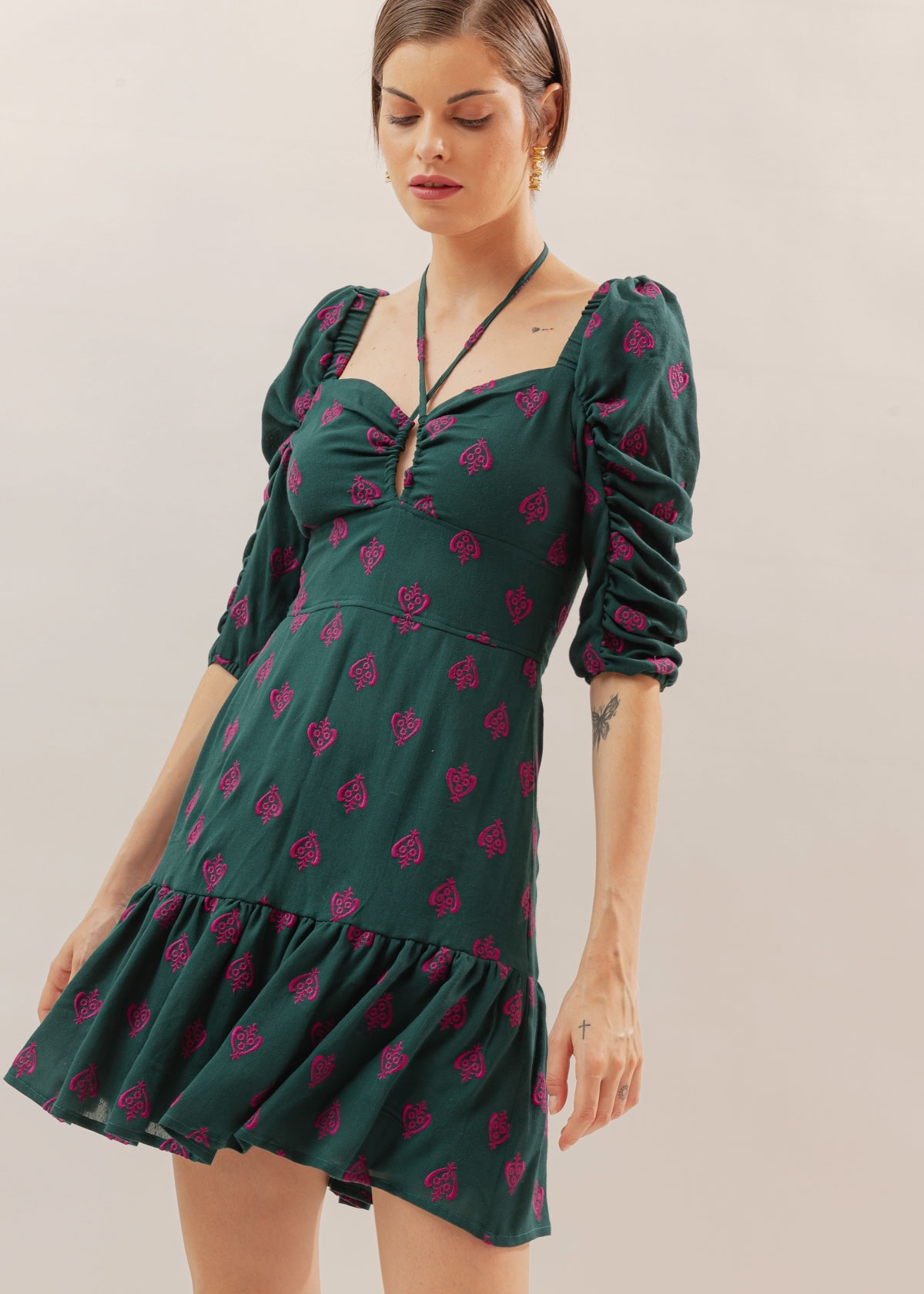 Vestido Curto Jardim Secreto I