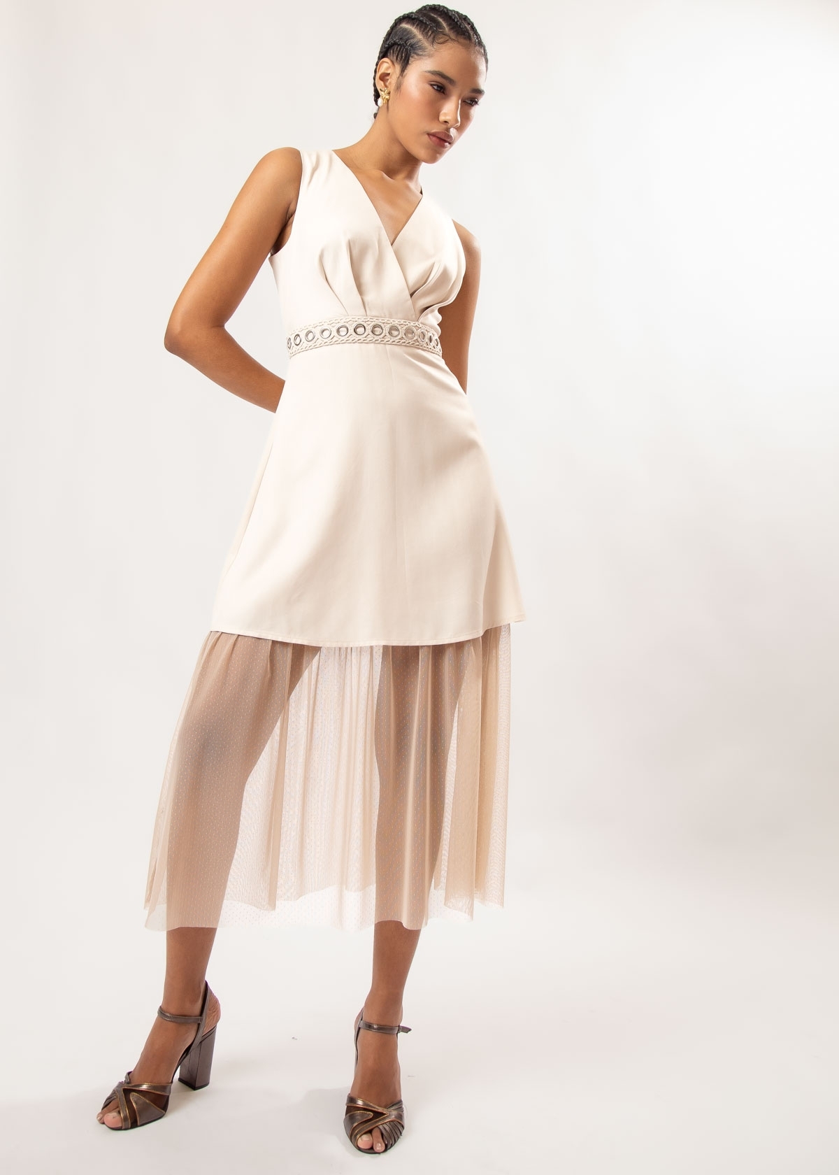 Vestido Supermidi Dama da Noite