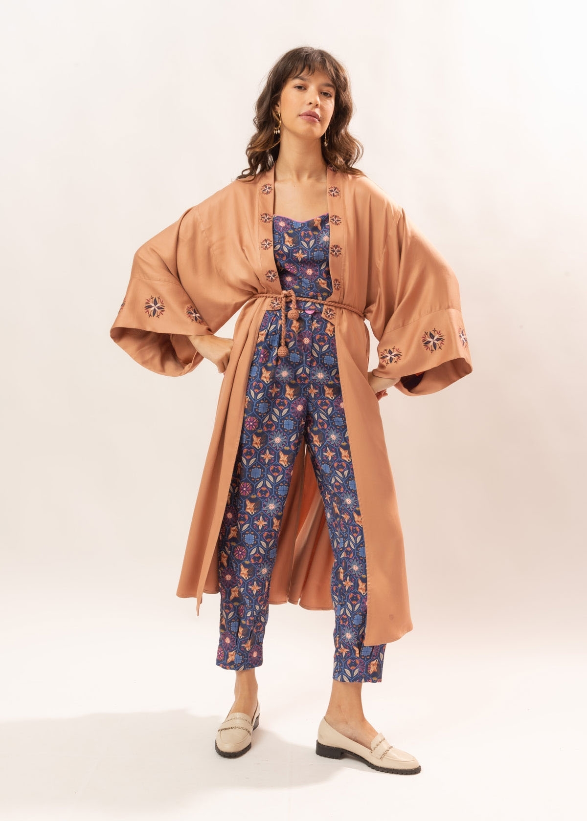 Kimono C/ Cordão Ladrilho Folk