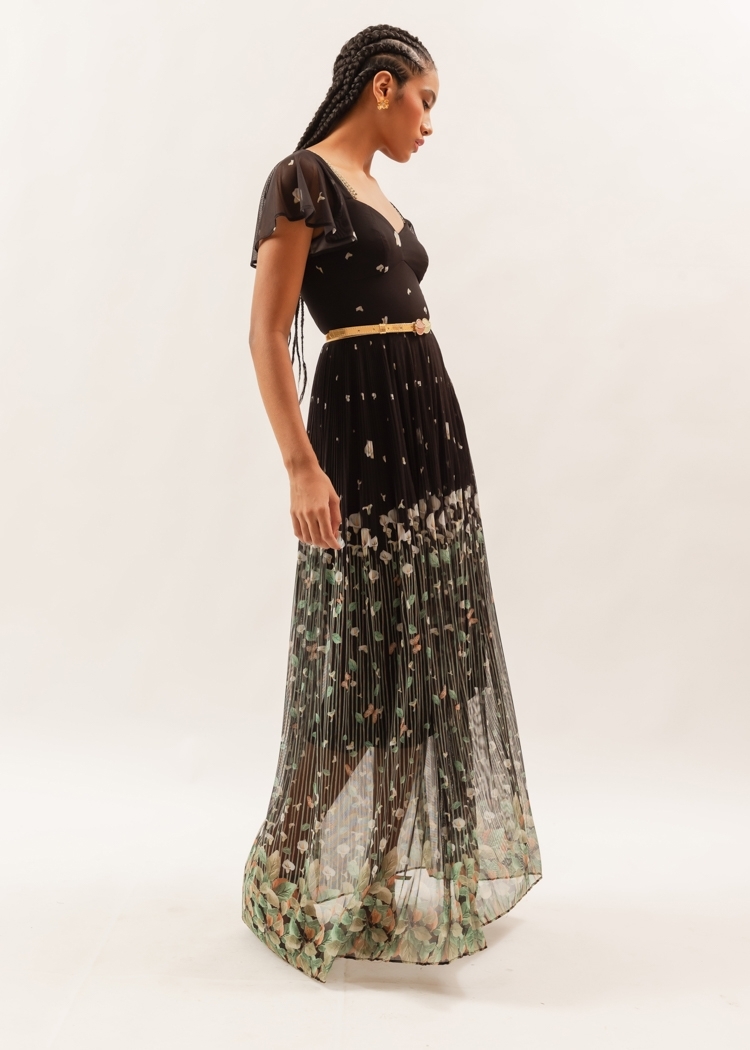 Vestido Longo Jardim Perfeito