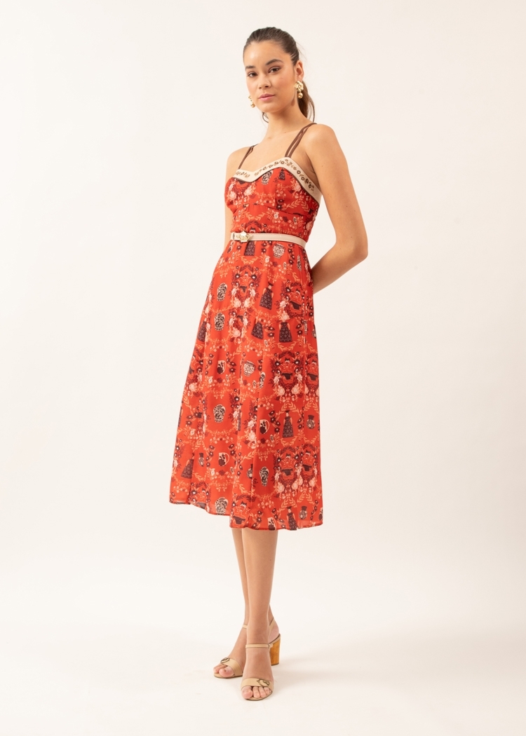 Vestido Midi Namoradeira