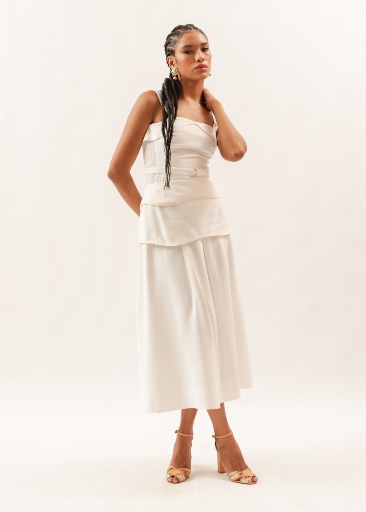 Saia Midi Rendeu Amor