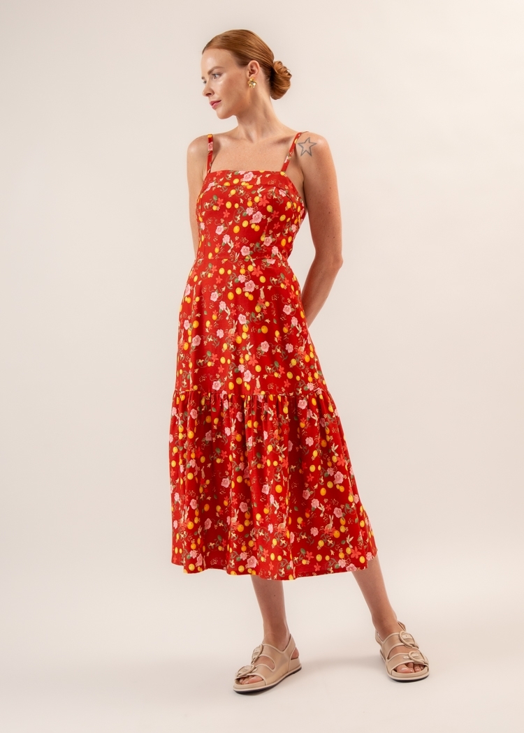 Vestido Midi O Pomar