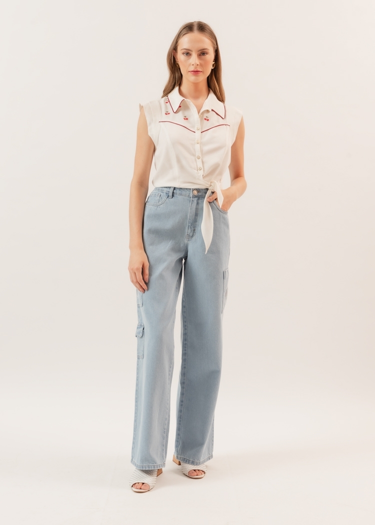 Calça Jeans Wide Leg A Selva