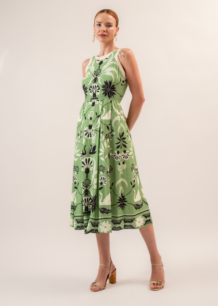 Vestido Midi Capim Santo