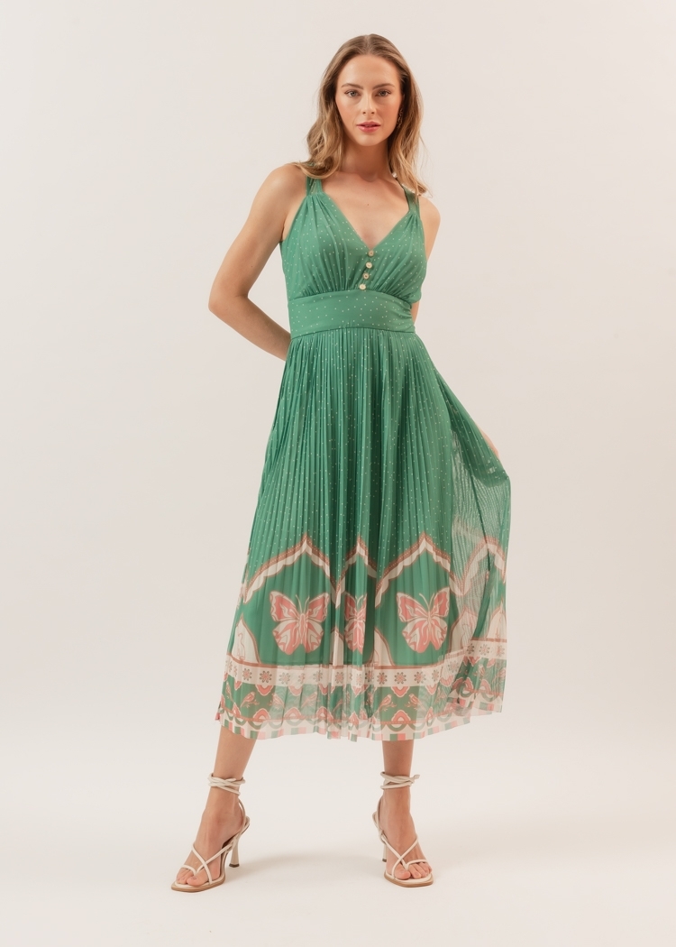 Vestido Super Midi Esmeralda