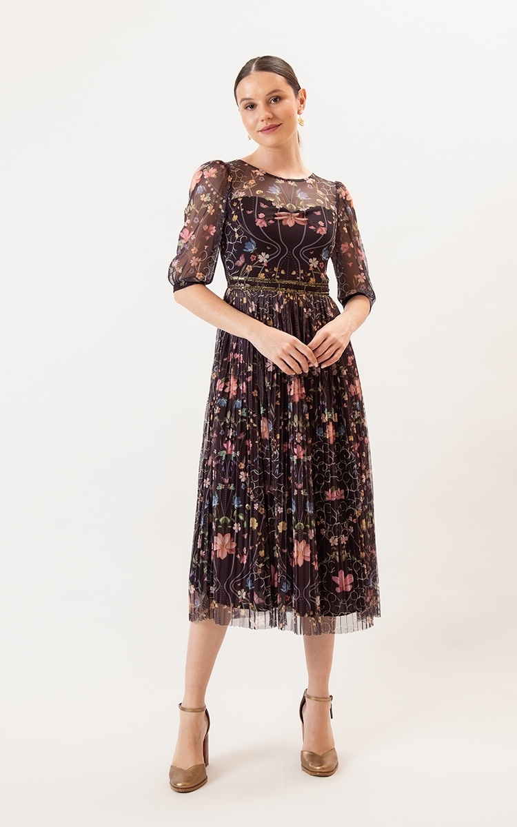 Vestido Super Midi Jardim Real