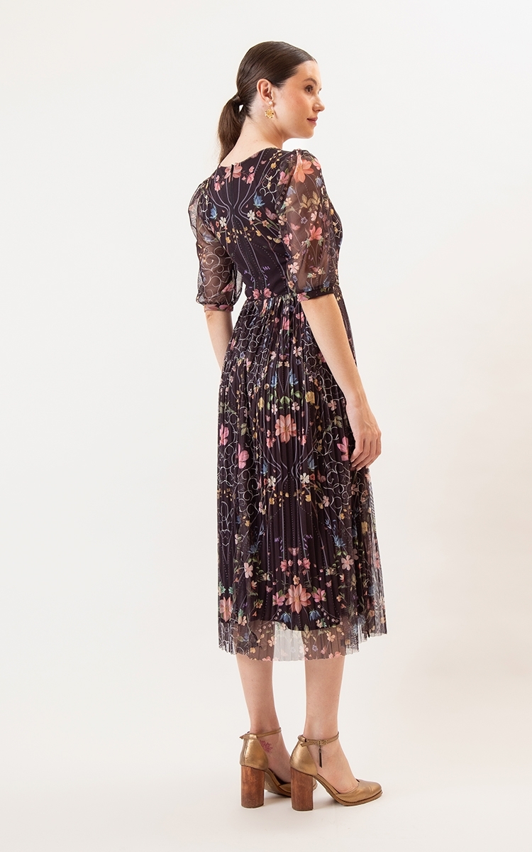 Vestido Super Midi Jardim Real